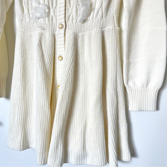 Liz Lisa Japan Knit Kawaii Long Cardigan w/ Ribbons Cottagecore Gyaru Jfashion - Picture 4 of 9